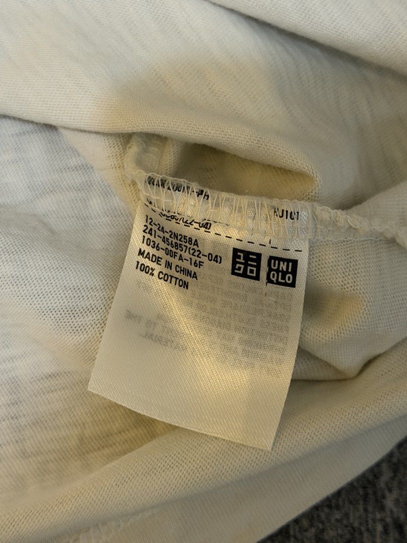 Uniqlo White Tee Cropped (Category: Shirts) located in Santa Rosa. Submitted by prelovedbyhellah (Listing ID 1465705891, Image 3). Description: 18.5x17.5.