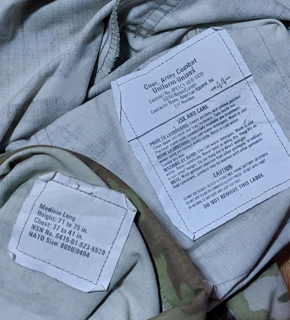 US Army OCP BDU Coat (Category: Coats, Jackets and Outerwear) located in Baguio. Submitted by wagwagan_001 (Listing ID 1465709303, Image 2). Description: excellent medium 23 x 30.