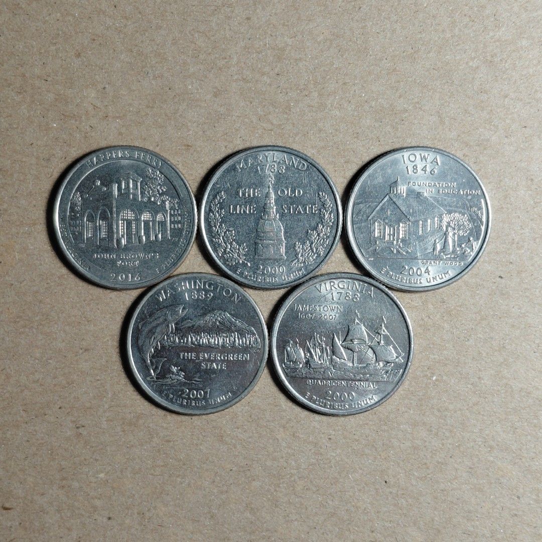 US Quarter Dollar Coins (set 8) (Category: Currency) located in Tagbilaran City. Submitted by bennycollectibles (Listing ID 1465743476, Image 1). Description: •Add an additional 150 for shipping.