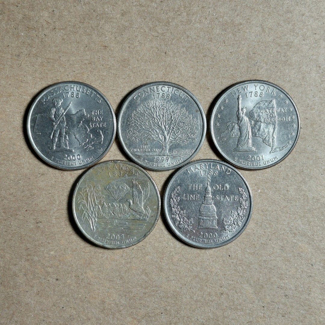 US Quarter Dollar Coins (set 9) (Category: Currency) located in Tagbilaran City. Submitted by bennycollectibles (Listing ID 1465744328, Image 1). Description: •Add an additional 150 for shipping.