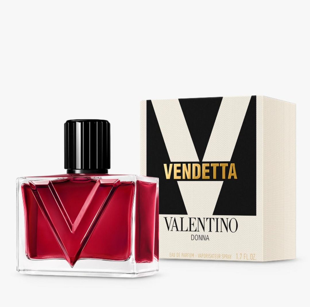 Valentino Donna Vendetta (Category: Fragrance & Deodorants) located in Taguig. Submitted by vhienparfumerie (Listing ID 1465417041, Image 2). Description: Valentino Donna Vendetta 90ml, EDP. Brand new. Sealed. 🚩New release 🚩.
