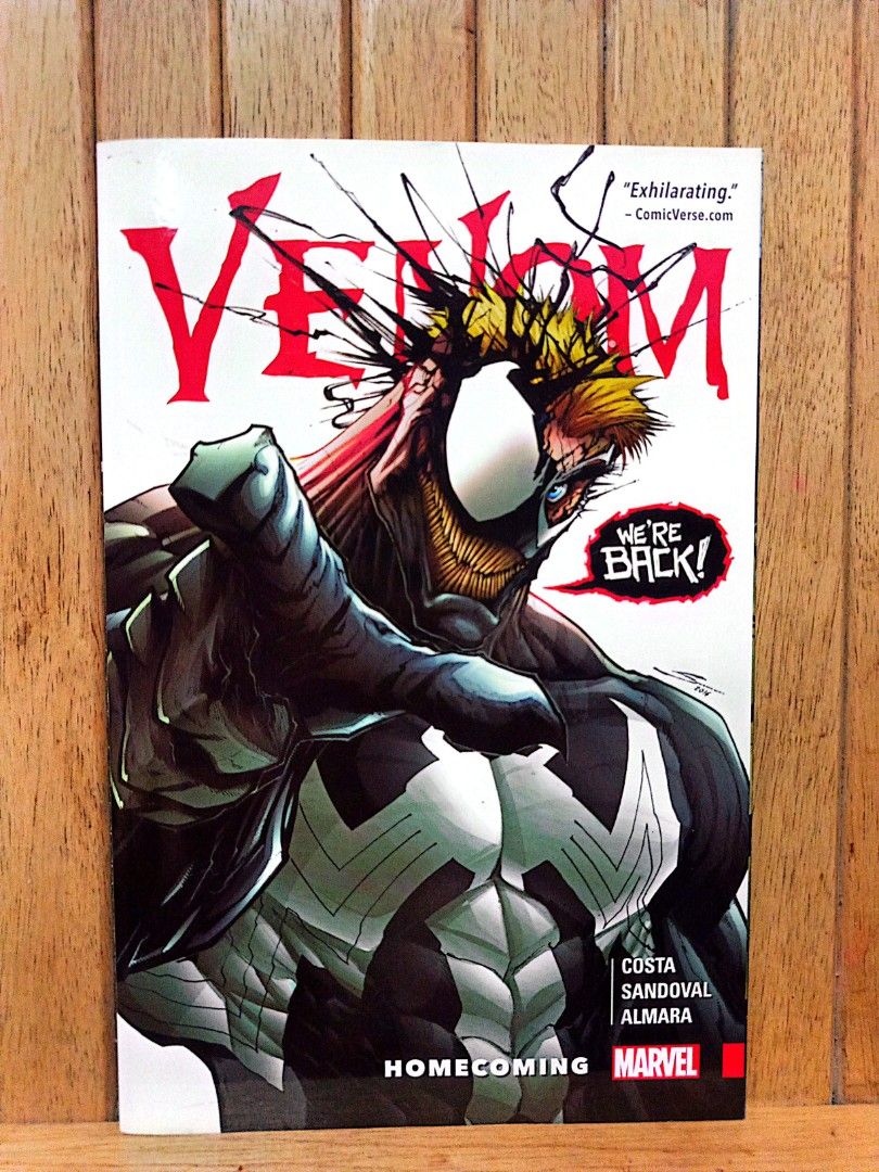 Venom Homecoming Trade Paperback Marvel Comics❗ (Category: Comics & Manga) located in Manila. Submitted by bravefox_0c9e03 (Listing ID 1465696808, Image 1). Description: - Title: Venom Homecoming Trade Paperback - Issues included: Venom #1 through #6 - Creative team: Written by Mike Costa with art by Gerardo Sandoval and others - Format: Softcover graphic novel (Marvel Comics) - Setting: Classic symbiote action in New York City - Condition: Brand