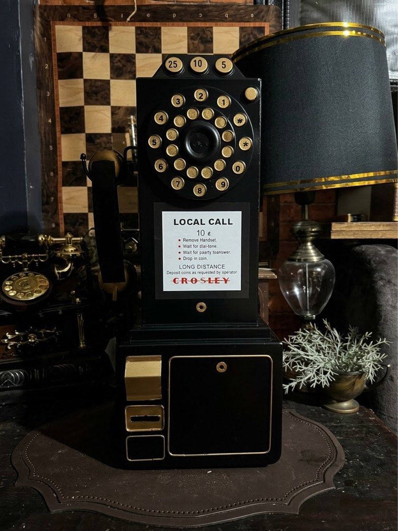 Vintage Antique Retro Decor (Category: Vintage Collectibles) located in Manila. Submitted by ian_ruelc (Listing ID 1465658479, Image 1). Description: Vintage inspired Retro Telephone Model Display (Made of Metal) Not a real functioning telephone With Removable Handset. Selling As Is where is. No return No refund. Approx Height: 50cm Approx Width: 20cm Buyer must strictly book and shoulder the lalamove delivery fee. Gcash payment on or before pick