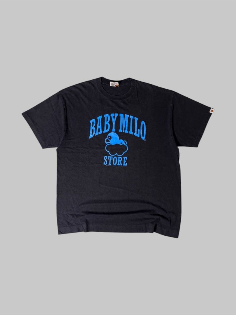 Vintage Bape Baby Milo Store Tee (Category: Tshirts & Polo Shirts ) located in Rizal. Submitted by oldgal.ww (Listing ID 1465625764, Image 1). Description: Vintage Bape Baby Milo Store Tee Xlarge 24" 29" In excellent condition. rare 2,000.