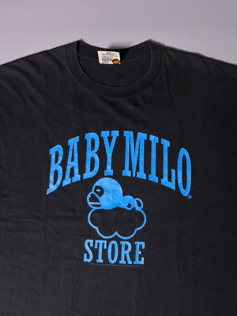 Vintage Bape Baby Milo Store Tee (Category: Tshirts & Polo Shirts ) located in Rizal. Submitted by oldgal.ww (Listing ID 1465625764, Image 3). Description: Vintage Bape Baby Milo Store Tee Xlarge 24" 29" In excellent condition. rare 2,000.