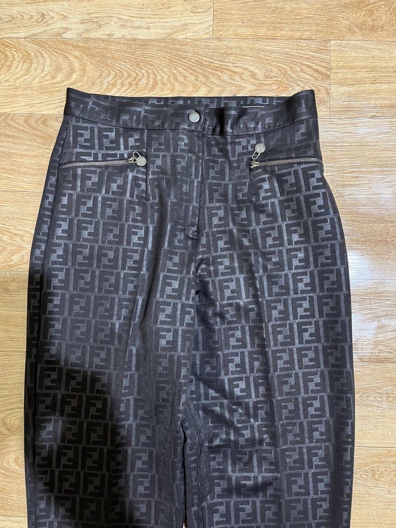 Vintage Fendi Monogram Pants (Category: Luxury Apparel) located in Zamboanga. Submitted by alterramz08 (Listing ID 1465733480, Image 3). Description: Vintage Fendi Monogram Pants Size large on tag Waistline 28 Length 38 Thigh 12 Leg Opening 7 Verygood Condition Price : 2,500 Pesos !!.