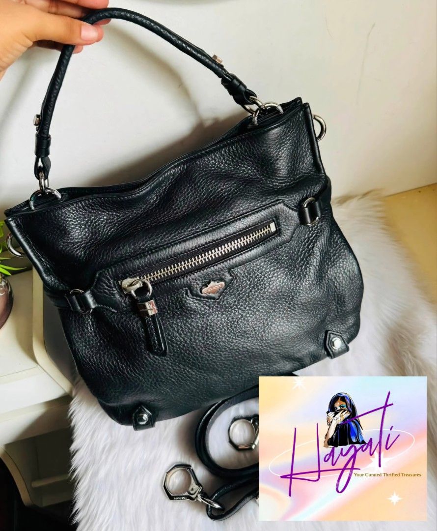 Vintage Oryany Aston (2-way) (Category: Luxury Bags & Wallets) located in Angono. Submitted by just.call.me_lazy (Listing ID 1465755709, Image 1). Description: 🖤 Authentic Vintage Oryany Aston Shoulder Bag ✨ A timeless Korean luxury piece crafted in supple pebbled leather. The Oryany Aston features a relaxed silhouette, silver-tone hardware, and a versatile design that effortlessly transitions from casual days to elevated everyday styling. ✔ Aut
