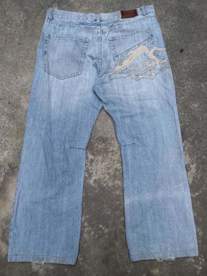 Vintage Osaka Big Train Denim (Category: Jeans) located in Manila. Submitted by justthriftright. (Listing ID 1465599720, Image 1). Description: waist 36 lenght 38 LO8.5 excellent condition wide leg minimal flaw heel drag (see last pic).