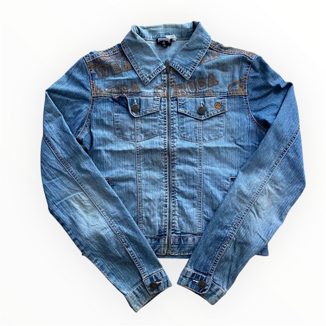 Vintage Roca Wear Denim Jacket (Category: Coats, Jackets and Outerwear) located in Davao. Submitted by workmensph (Listing ID 1465746100, Image 1). Description: Size XS-S 18.5” x 20.5” Excellent Condition .