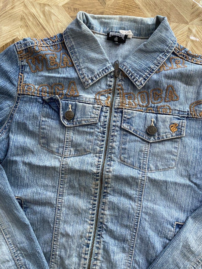 Vintage Roca Wear Denim Jacket (Category: Coats, Jackets and Outerwear) located in Davao. Submitted by workmensph (Listing ID 1465746100, Image 2). Description: Size XS-S 18.5” x 20.5” Excellent Condition .