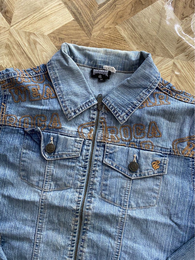 Vintage Roca Wear Denim Jacket (Category: Coats, Jackets and Outerwear) located in Davao. Submitted by workmensph (Listing ID 1465746100, Image 3). Description: Size XS-S 18.5” x 20.5” Excellent Condition .