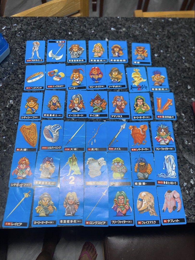vintage Romancing SaGa 2 special data cards set (Category: Others) located in Davao. Submitted by shauitoys2019 (Listing ID 1465627701, Image 1). Description: Take all!! From Japan.