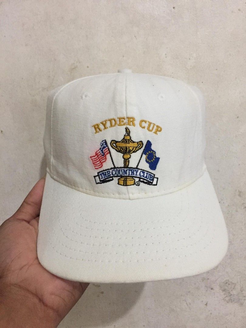 Vintage Ryder Cup Strapback Cap (Category: Caps & Hats) located in Naga. Submitted by bonethugz1822 (Listing ID 1465671820, Image 1). Description: Excellent condition No flaws Wool poly Creamwhite 450+sf.