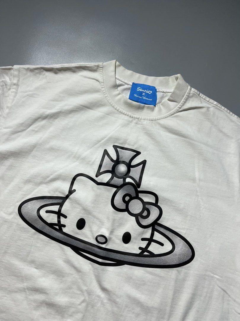 Vivienne Westwood x Sanrio (Category: Tshirts & Polo Shirts ) located in Quezon City. Submitted by metro_junkie.ph (Listing ID 1465706428, Image 2). Description: Vivienne Westwood x Sanrio One of My Fav Piece! 🥰❤️‍🔥 Size Large on Tag, Fits XL Boxy (23.5 x 28) Excellent Can Pass as Likenew Condition Authentic No any Flaw/Issue(s) All Detail Posted 2,580 + SF Or Best Offer (Will Keep Once item Not Sold).