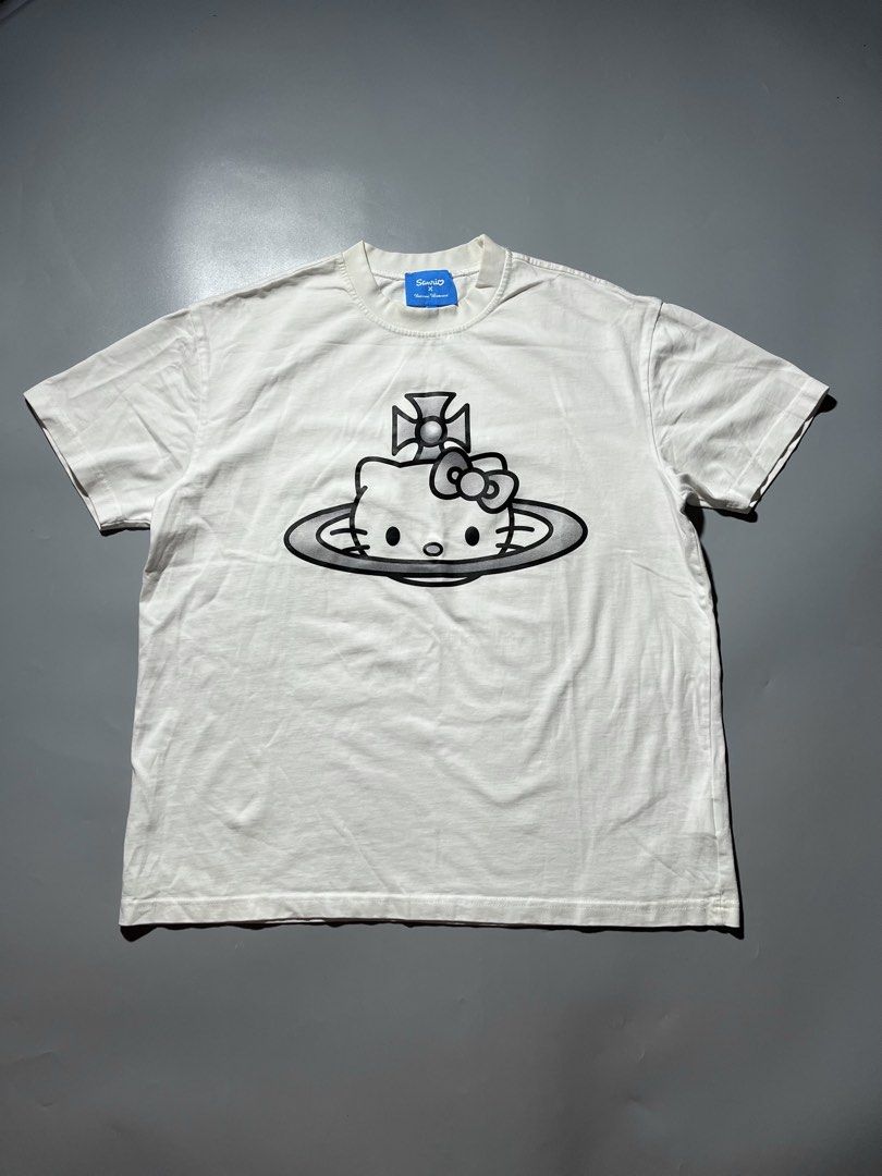 Vivienne Westwood x Sanrio (Category: Tshirts & Polo Shirts ) located in Quezon City. Submitted by metro_junkie.ph (Listing ID 1465706428, Image 1). Description: Vivienne Westwood x Sanrio One of My Fav Piece! 🥰❤️‍🔥 Size Large on Tag, Fits XL Boxy (23.5 x 28) Excellent Can Pass as Likenew Condition Authentic No any Flaw/Issue(s) All Detail Posted 2,580 + SF Or Best Offer (Will Keep Once item Not Sold).