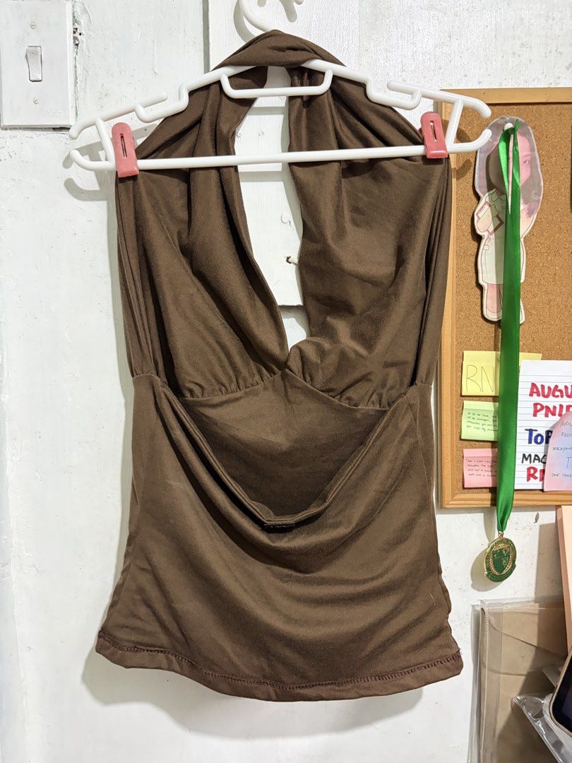 VXN Brown Halter Top (Category: Others Tops) located in Quezon City. Submitted by berrystrawng (Listing ID 1465684571, Image 3). Description: .