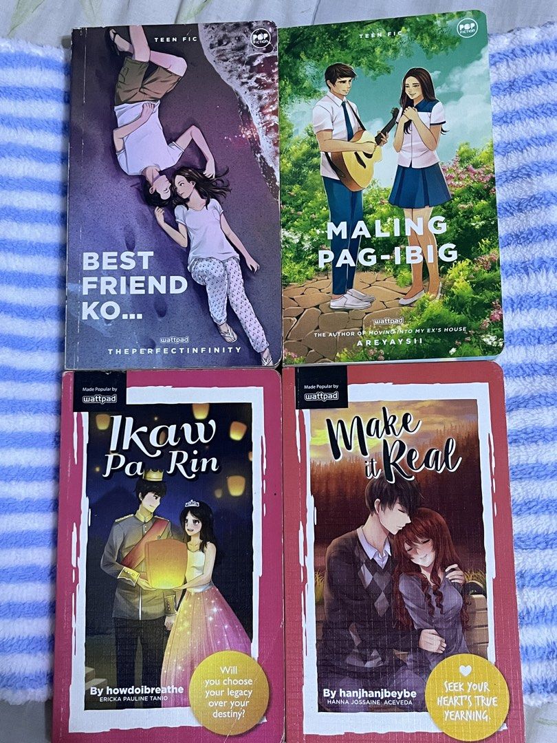 AVAILABLE WATTPAD POP FICTION BOOKS (120 each) (Category: Storybooks) located in Cavite. Submitted by thaliaprlvd (Listing ID 1465601680, Image 1). Description: 120 per book. Complete w bookmark..