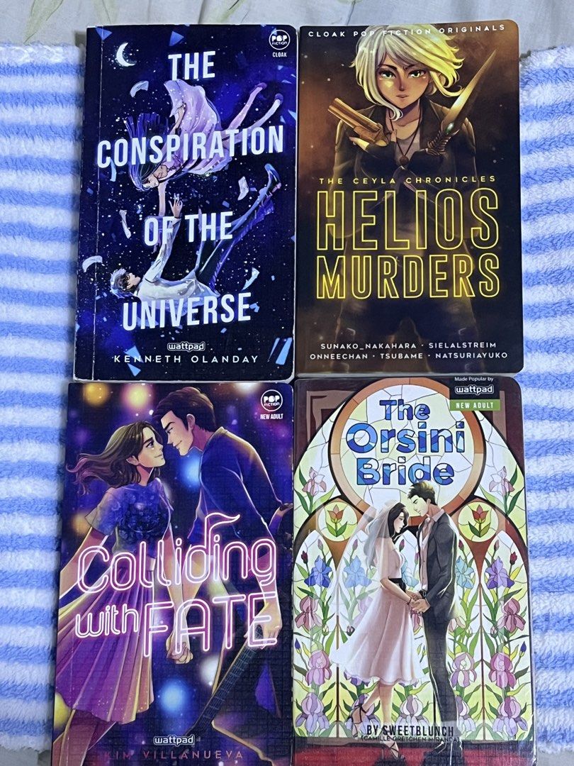 AVAILABLE WATTPAD POP FICTION BOOKS (150 each) (Category: Storybooks) located in Cavite. Submitted by thaliaprlvd (Listing ID 1465600993, Image 1). Description: 150 per book. Complete w bookmarks..