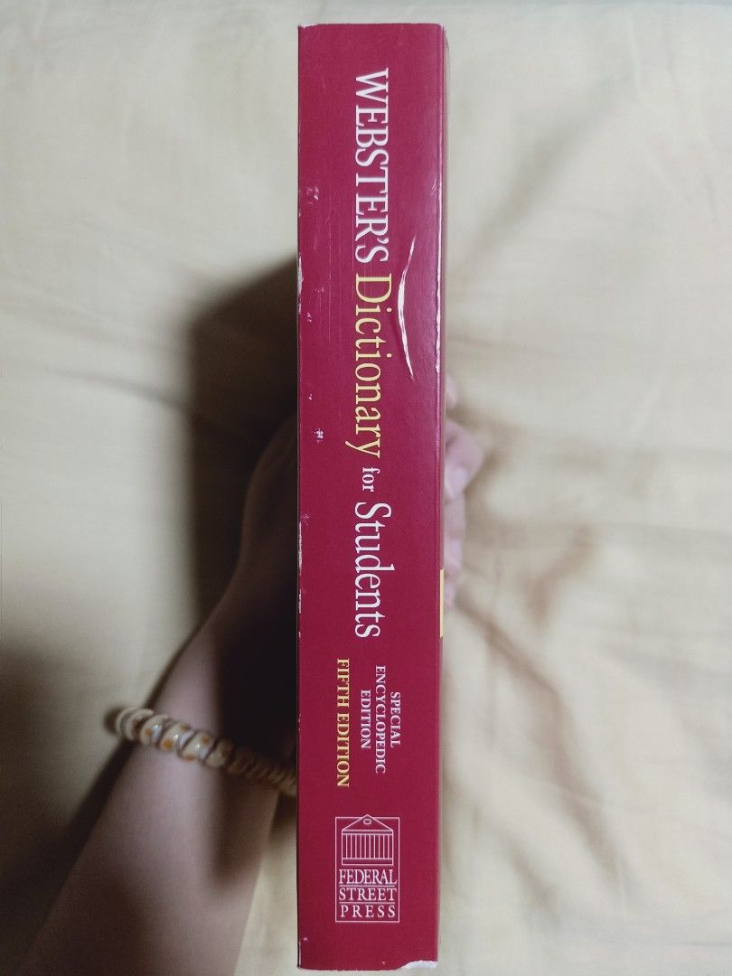 Websters dictionary (Category: Storybooks) located in Manila. Submitted by tjgochum2342290 (Listing ID 1465706199, Image 3). Description: BRAND NEW PAYMENT: - Gcash LOGISTICS - Lalamove (buyer will shoulder shipping fee) PROCESS: - send the buyer's address and contact# - seller will book lalamove - payment message seller for inquiry .