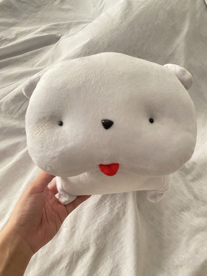 White Dog Plush Toy with Red Collar (Category: Plushies & Soft Toys) located in Quezon City. Submitted by creesostomo (Listing ID 1465594583, Image 2). Description: - Super soft white fabric - Features black bead eyes, tiny black nose, and cute red tongue - Wears a bright red collar - Small tail with original tag still attached - In very clean condition - Great for kids or plush toy collectors.