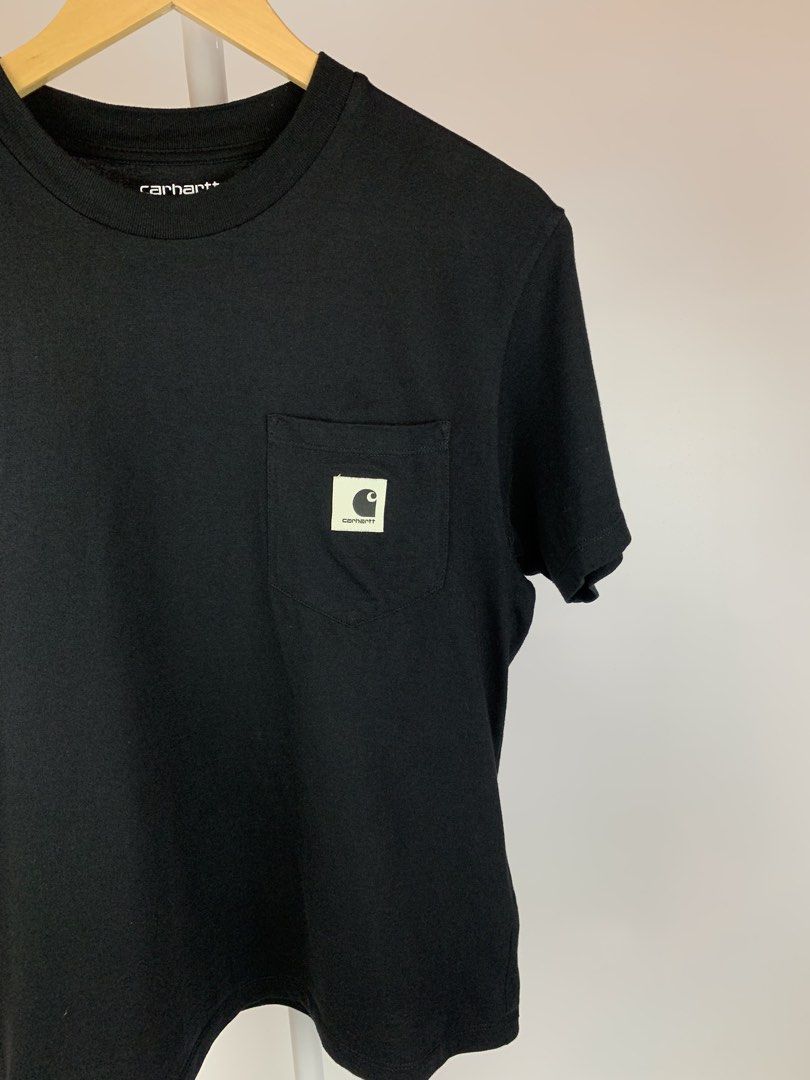Womens - Carhartt WIP Basic Pocket Tee (Category: Shirts) located in Bacolod City. Submitted by mixedgarmzbcd (Listing ID 1465692576, Image 3). Description: •Excellent Condition •Color rate 9.5/10 •Tagged: Medium Width: 19 Length: 25.5 •No issue.