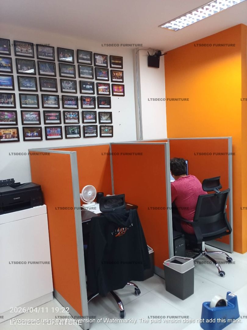 WORKSTATION PANEL DIVIDER OFFICE PARTITION (Category: Office Furniture & Fixtures) located in Quezon City. Submitted by meril.ltsdeco09 (Listing ID 1465601613, Image 2). Description: 📌Please note: Prices shown are for reference only 📌STARTING PRICE: ₱4,500 Actual price may vary depending on size, material, quantity, and specifications. LTSDECO Home and Office Furniture Trading MANUFACTURER • FABRICATOR • SUPPLIER 📲 V i b e r : +63 923 841 8065
