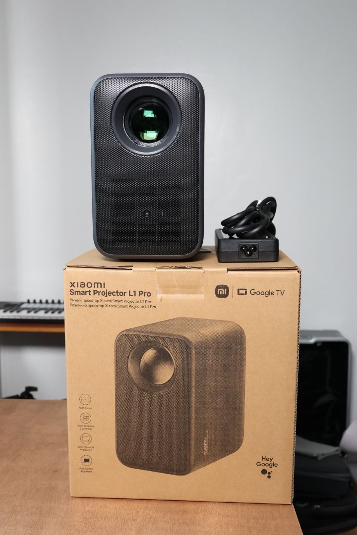 Xiaomi Smart Projector L1 Pro - Like New (Category: Projectors) located in Caloocan City. Submitted by yuranet (Listing ID 1465599613, Image 1). Description: Xiaomi Smart Projector L1 Pro used only a couple of times. Comes with complete original packaging and all accessories. Specs: * 1080p FHD (4K support), 400 ISO lumens * Fully automatic focus & keystone correction * Built-in Google Android TV & Dolby Audio, Netflix, Youtube etc. .