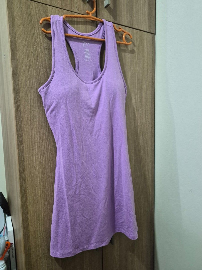 XPBX Pro Purple Activewear Romper Size S (Category: Activewear) located in Mandaluyong City. Submitted by cldnmoris (Listing ID 1465720427, Image 2). Description: - Brand: XPBX Pro - Item: Athletic dress with built-in shorts - Color: Purple - Size: Small - Material: 89% Polyester, 11% Spandex - Features: Built-in bra pads for extra support, racerback design - Condition: Great piece for workouts or running errands.