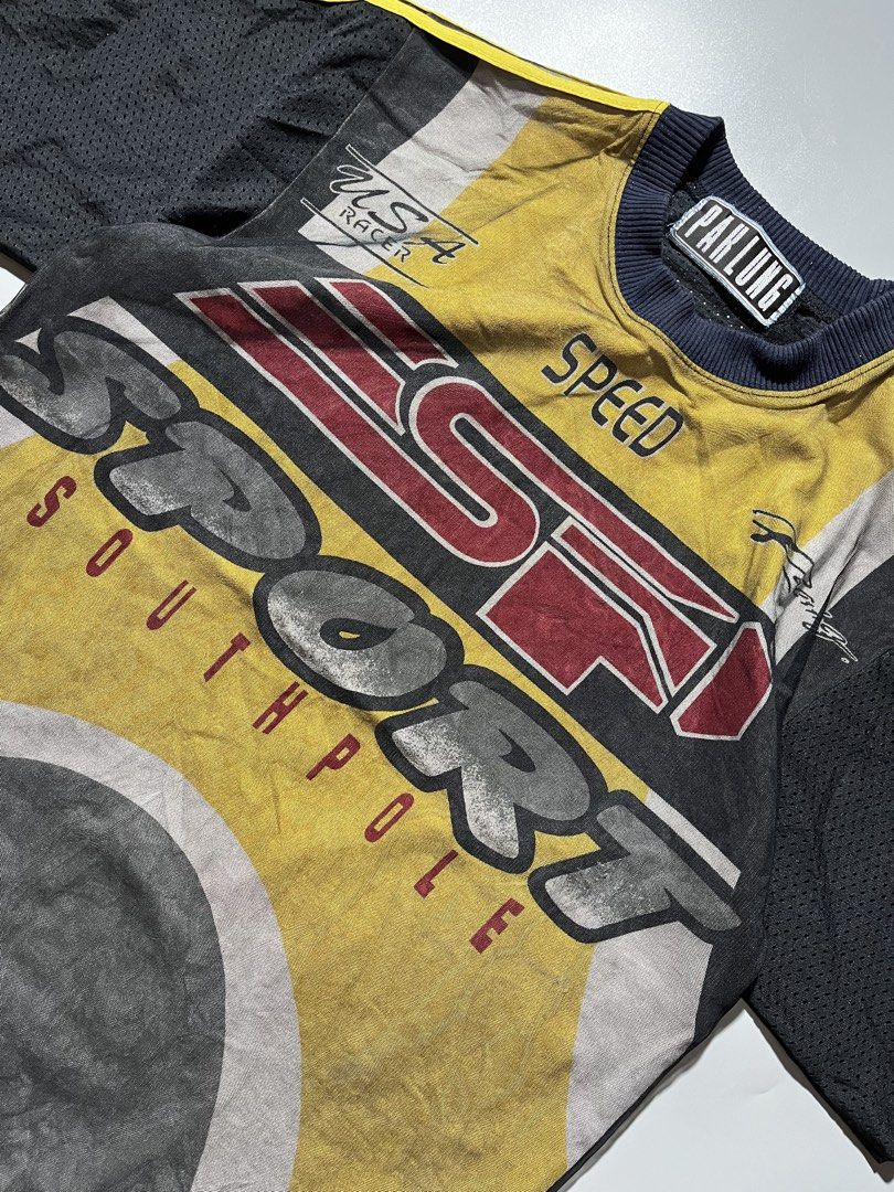Y2K Southpole Jersey Tee (Category: Tshirts & Polo Shirts ) located in Quezon City. Submitted by metro_junkie.ph (Listing ID 1465706252, Image 3). Description: Y2K Southpole Jersey Tee Large Fit (21 x 29) Mesh + Cotton Material Excellent Can Pass as Likenew Condition No any Flaw/Issue(s) All Detail Posted 680 + SF.