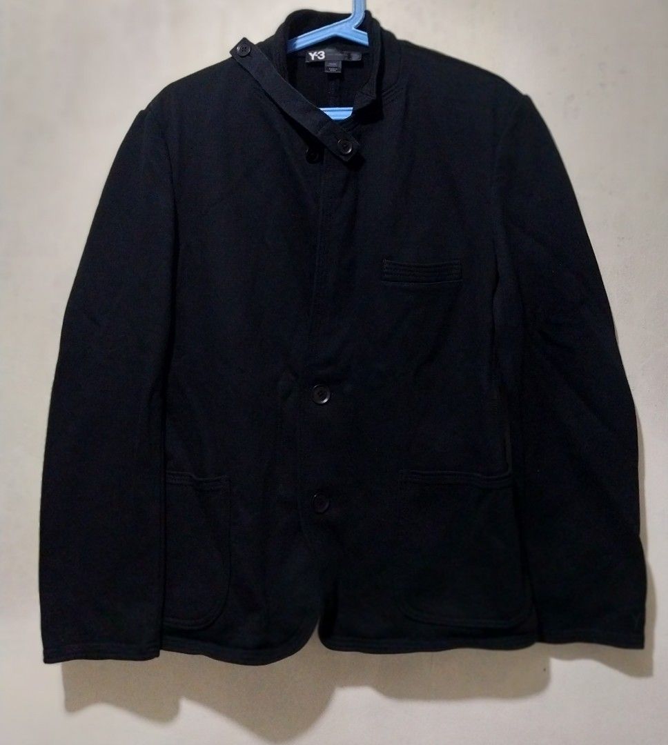 Y-3 Adidas black Blazer Jacket (Category: Coats, Jackets and Outerwear) located in Manila. Submitted by PrinceDani.Clothing (Listing ID 1465743062, Image 1). Description: y3 x adidas black blazer jacket Medium 21in width 27in length excellent condition.