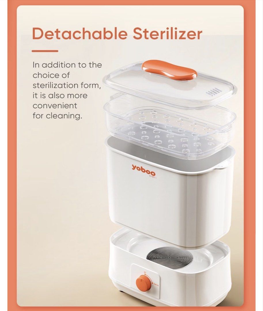 Yoboo Sterilizer (Category: Other Kids Furniture) located in Quezon City. Submitted by tmatts (Listing ID 1465597773, Image 2). Description: Sterilizer & steamer RFS: barely used it Original: P3, 149 (sold out already online).