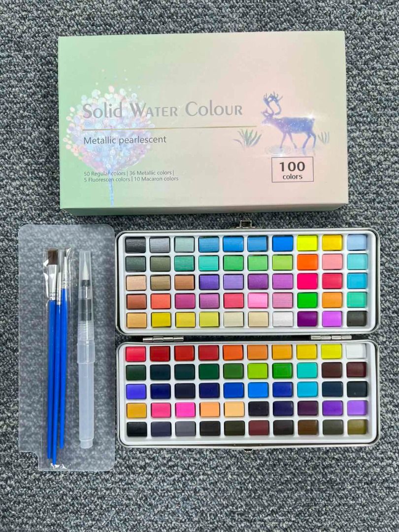 100-colour Watercolor (Category: Art & Prints) located in Caloocan City. Submitted by eunicekim7 (Listing ID 1471128606, Image 1). Description: .