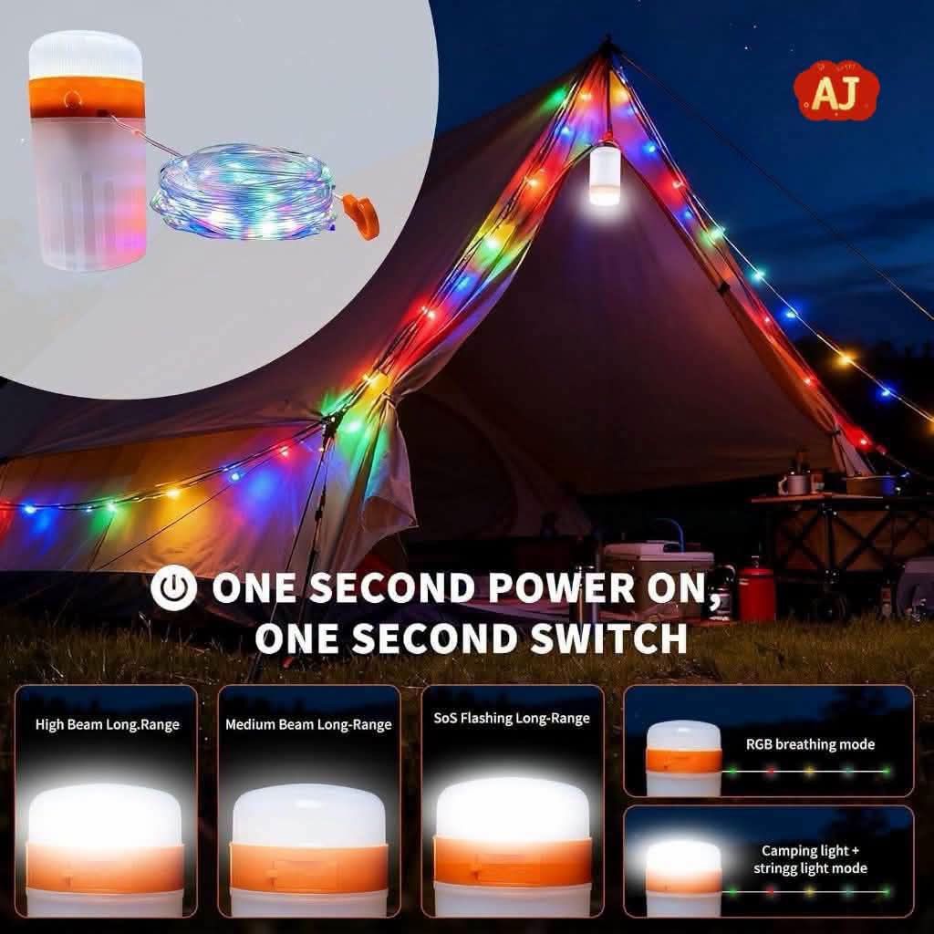 10M String Light RGB Camping Atmosphere Light String USB Charging (Category: Lighting) located in Manila. Submitted by iliasjen (Listing ID 1471119575, Image 2). Description: .