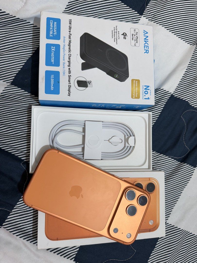 17 Pro Max 256gb NTC Openline |Slightly Used (Category: iPhone 17 Series) located in Quezon City. Submitted by legitgadgetforless (Listing ID 1471225953, Image 1). Description: Slightly Used Iphone 17 Pro Max 256gb Openline NTC (local variant) . No issue,no hidden issue 100% in pristine condition. 100% Battery Health and 121 cc only, covered with Apple Warranty until June 2027! FREEBIES : ANKER ULTRA -FAST MAGNETIC POWERPACK Rfs : SWITCHED to 18 