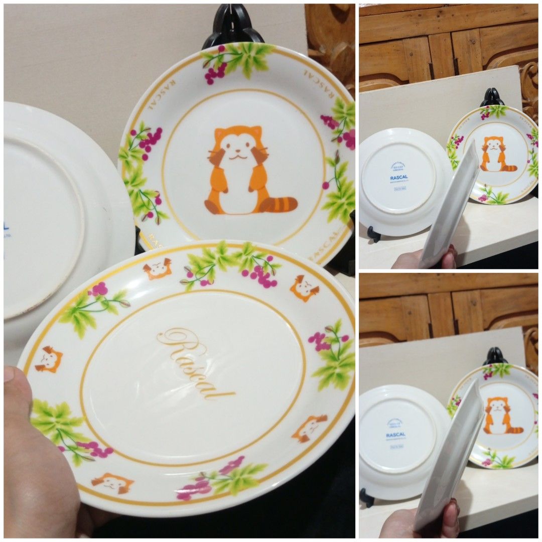 19 by 2cm set 3pcs vintage raccoon rascal ceramic plates (Category: Other Kitchenware & Tableware) located in Echague. Submitted by manikaisabelavarietyshop (Listing ID 1471137005, Image 1). Description: 19 by 2cm set 3pcs vintage raccoon rascal ceramic plates.