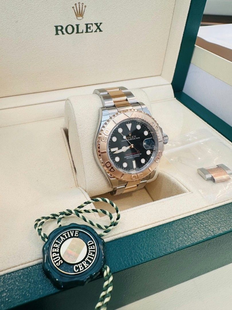 2023 40mm Rolex yachtmaster black dial (Category: Luxury Watches) located in Manila. Submitted by grandflower-455a (Listing ID 1471237214, Image 3). Description: For 🔥 Sale Rolex Yacht-Master 40 – Ref. # 126621 ✨ Year: 2023 ✨ Dial: Black ✨ Case & Bracelet: Oystersteel and 18K Everose Gold ✨ Case Size: 40mm ✨ Movement: Automatic, Calibre 3235 ✨ Completeness: Complete set — original box and warranty card Pm me ☺️.