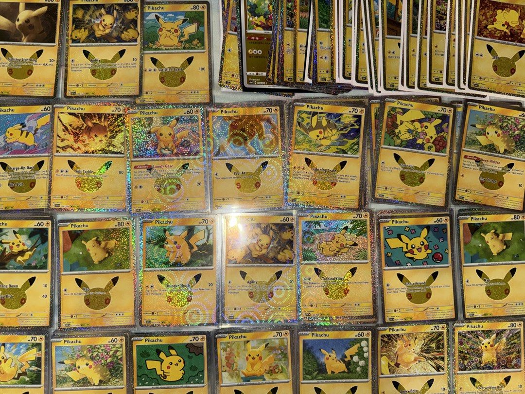 30th Anniversary Pikachu (Pokemon) (Category: Raw Singles) located in Manila. Submitted by geminitcg.ph (Listing ID 1471254381, Image 1). Description: English&Japanese ₱150 each take multiple ₱130 Chinese ₱100 take multiple ₱80 each.