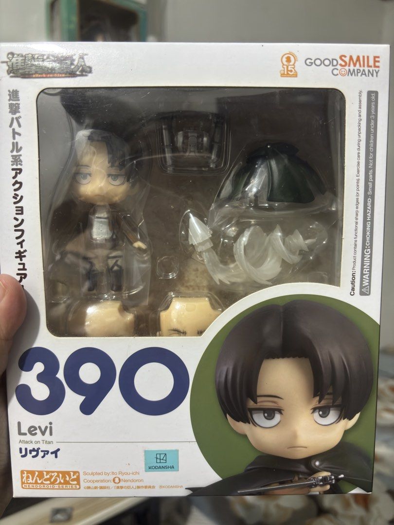 390 Attack On Titan LEVI Nendoroid (Category: Figurines & Statues) located in Manila. Submitted by kimbubu (Listing ID 1471194033, Image 1). Description: MISB Never been used Box has some dirt .