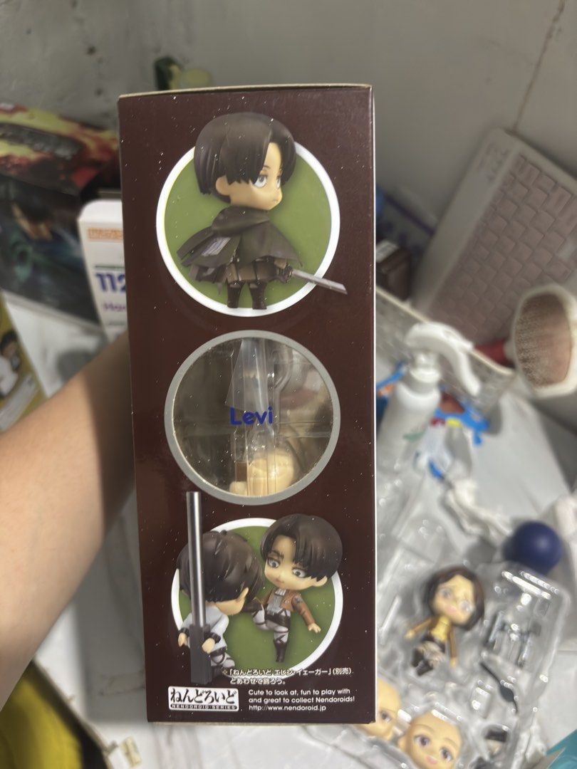 390 Attack On Titan LEVI Nendoroid (Category: Figurines & Statues) located in Manila. Submitted by kimbubu (Listing ID 1471194033, Image 2). Description: MISB Never been used Box has some dirt .