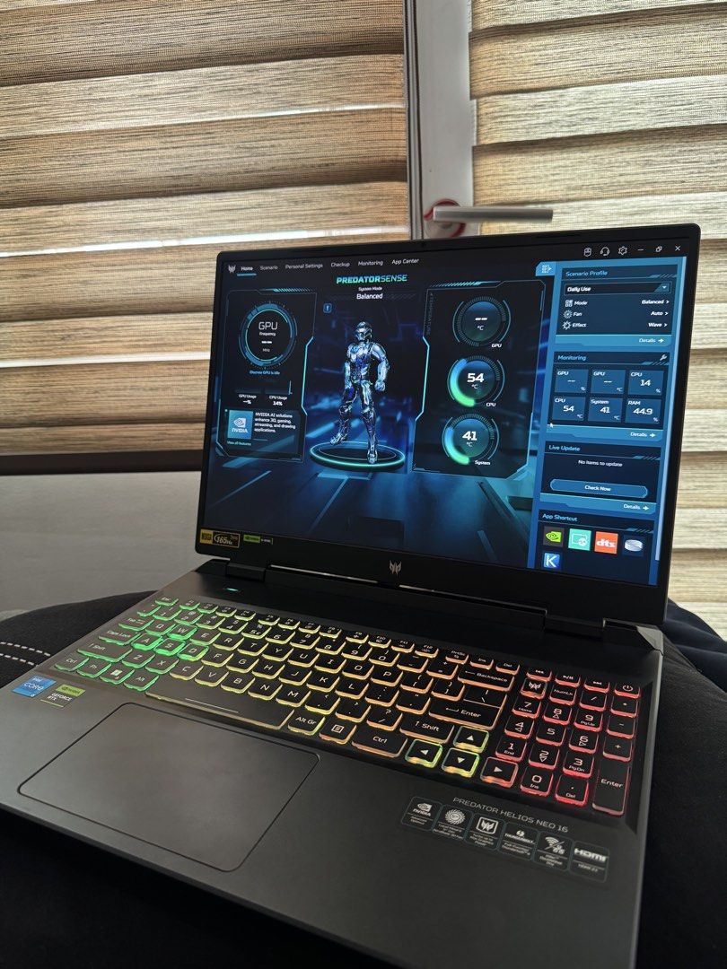 Acer Predator Helios Neo 16 RTX 4050 (Category: Laptops & Notebooks) located in Mandaluyong City. Submitted by levjatics (Listing ID 1471138224, Image 1). Description: Acer Predator Helios Neo 16 PHN-16 71 ₱ 49,990 CPU : I5-13500 HX GPU : RTX 4050 6GB VRAM UPGRADED STORAGE : 1.5 TB SSD ( BOTH NVMe ) 165 HZ WUXGA DISPLAY 3MS NO ISSUE | YOU CAN CHECK EVERYTHING UPON MEETUP UNIT, ORIGINAL CHARGER AND LAPTOP BAG 📍 PICK-UP GRASS RESIDENCES 📍 MEETUP 