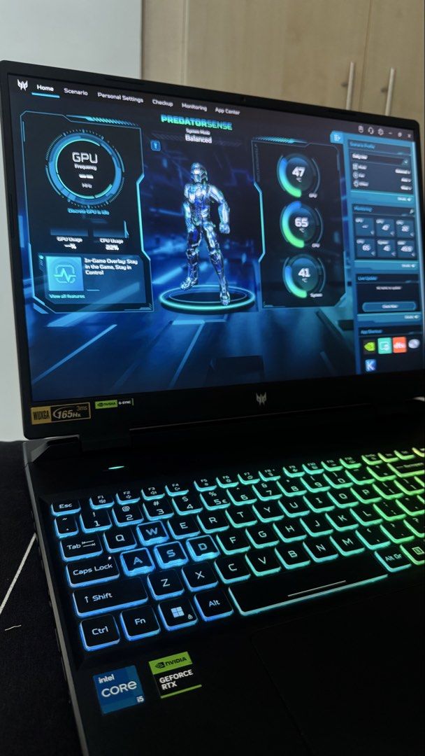 Acer Predator Helios Neo 16 RTX 4050 (Category: Laptops & Notebooks) located in Mandaluyong City. Submitted by levjatics (Listing ID 1471138224, Image 3). Description: Acer Predator Helios Neo 16 PHN-16 71 ₱ 49,990 CPU : I5-13500 HX GPU : RTX 4050 6GB VRAM UPGRADED STORAGE : 1.5 TB SSD ( BOTH NVMe ) 165 HZ WUXGA DISPLAY 3MS NO ISSUE | YOU CAN CHECK EVERYTHING UPON MEETUP UNIT, ORIGINAL CHARGER AND LAPTOP BAG 📍 PICK-UP GRASS RESIDENCES 📍 MEETUP 
