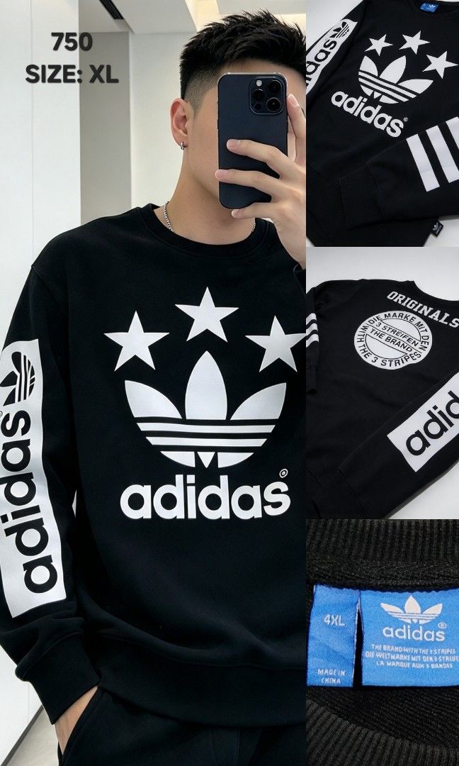 Adidas Sweatshirt jacket (Category: Hoodies) located in Cavite. Submitted by behindourstyle (Listing ID 1471181717, Image 3). Description: 750 only 🔥 issue: need wash authentic Color rate: 9/10 size XL Imus cavite.