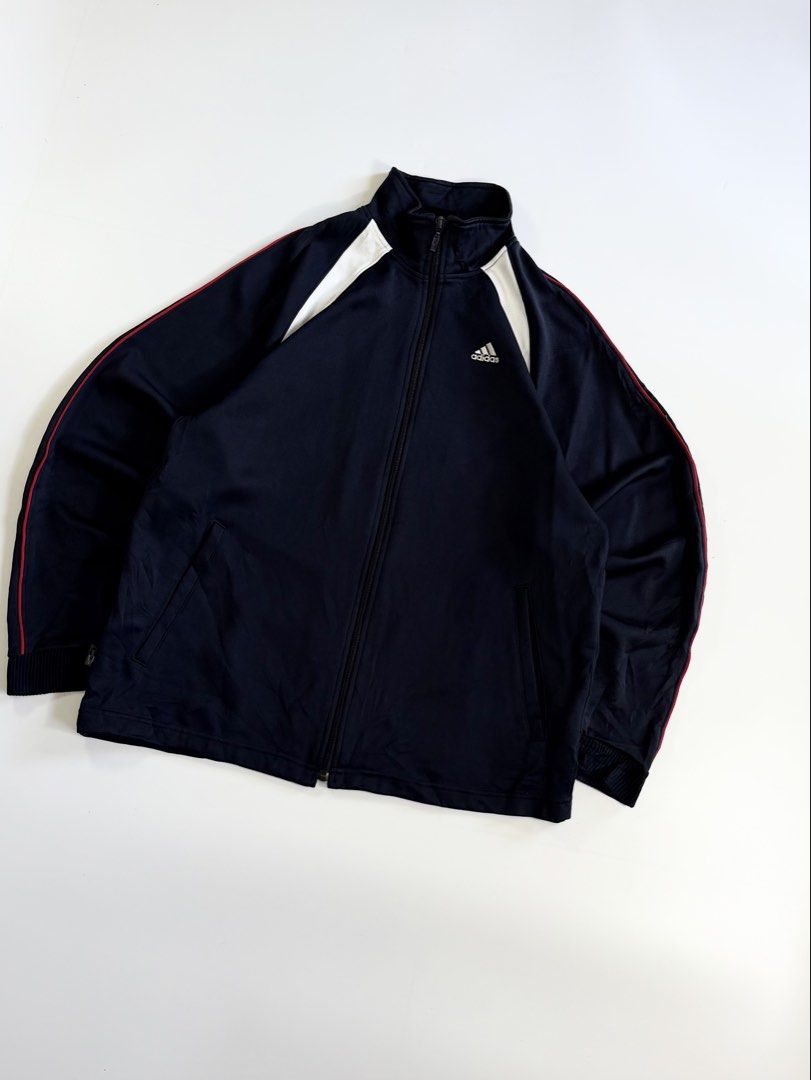adidas track jacket two tone (Category: Activewear) located in Manila. Submitted by styleandfly191238 (Listing ID 1471155117, Image 3). Description: length 27 width 23 issue none conditions excellent color rate 10/10 better in personal fav piece unli vc to check the item to assure your assurance .