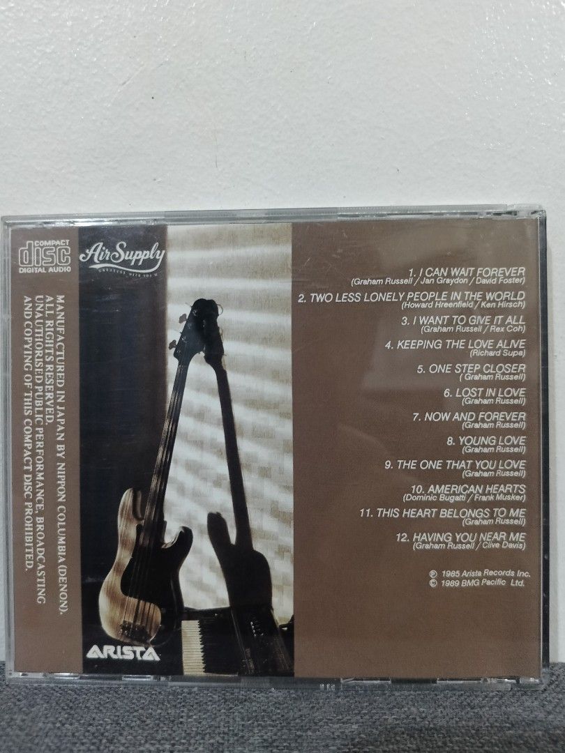 Air Supply - Greatest Hits. Vol 2 (Category: CDs & DVDs) located in Cavite. Submitted by bodega_ni_kiks11 (Listing ID 1471154406, Image 2). Description: .