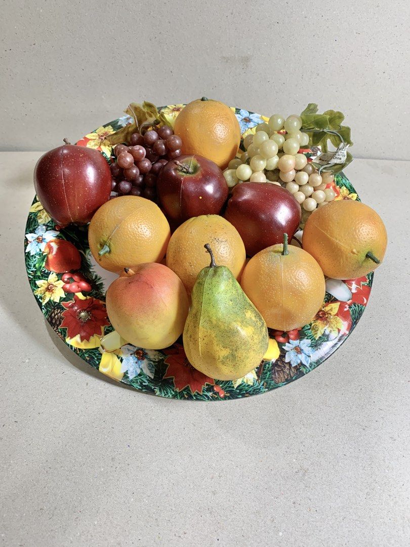 Allstate Artificial Fruit Set 12 pc SET 2 (Category: Artificial Plants & Flowers) located in Mandaue City. Submitted by maxguiller89260 (Listing ID 1471260260, Image 1). Description: Late 80s item 12 set display fruit 5 oranges 3 apples 1 peach 1 pear 2 bunches of grapes burgundy and green All state brand decor Platter used for display. If wanting the platter, shipping will drastically change as all pcs fit in the said box below. Pls indicate if 
