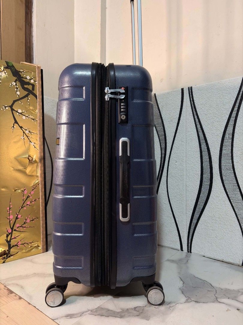 American Tourister (Category: Luggage) located in Manila. Submitted by jzjapansurplus (Listing ID 1471175411, Image 3). Description: 🇯🇵IMPORTED FROM JAPAN AMERICAN TOURISTER SPINNER MEDIUM SIZE LUGGAGE 🇯🇵 🎯 CODED LOCK TSA APPROVED - 000 🎯 LIGHTWEIGHT 🎯 SMOOTH 360 WHEELS ROTATION 🎯 POLYCARBONATE CASE 🎯 TOP HANDLE CARRY 🎯 SMOOTH PUSH HANDLE TROLLEY 🎯 WIDE SPACE CAPACITY 🎯 EXPANDABLE NO ISSUE… MINIMAL MARK OF USAGE ONLY‼️.
