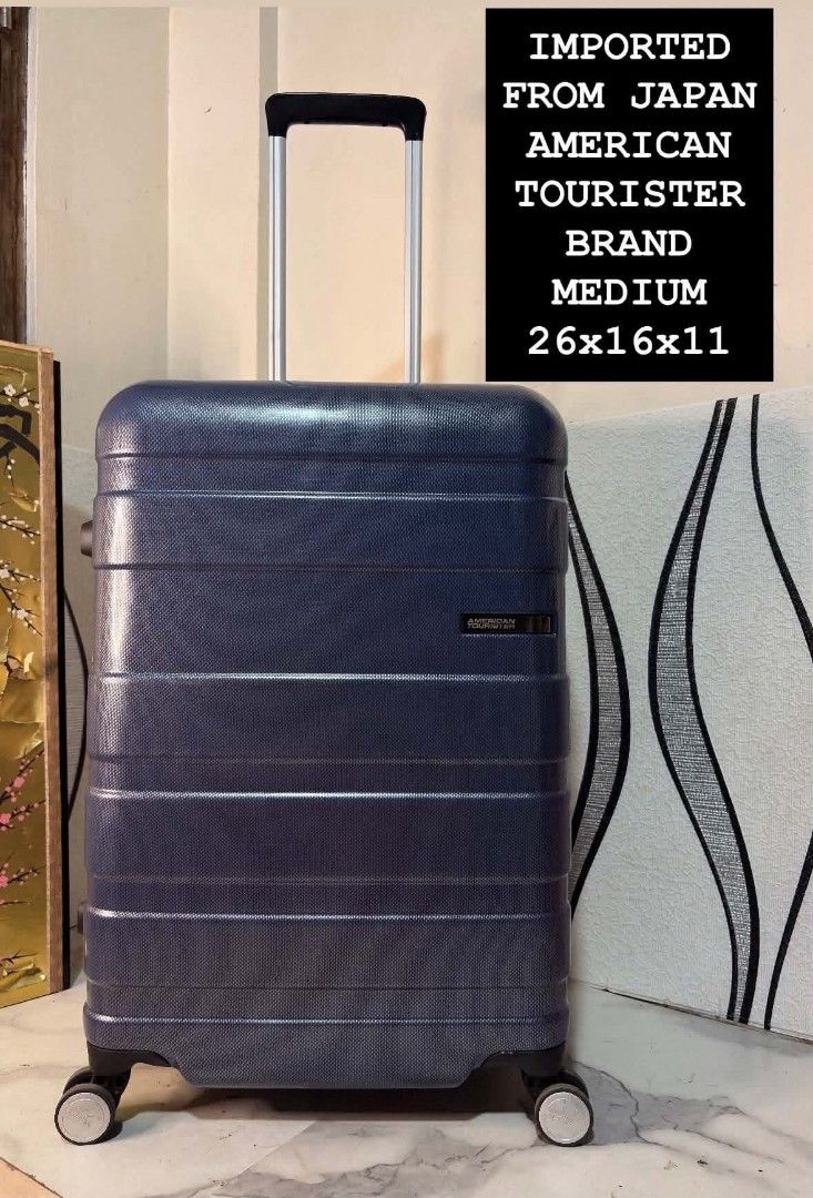 American Tourister (Category: Luggage) located in Manila. Submitted by jzjapansurplus (Listing ID 1471175411, Image 1). Description: 🇯🇵IMPORTED FROM JAPAN AMERICAN TOURISTER SPINNER MEDIUM SIZE LUGGAGE 🇯🇵 🎯 CODED LOCK TSA APPROVED - 000 🎯 LIGHTWEIGHT 🎯 SMOOTH 360 WHEELS ROTATION 🎯 POLYCARBONATE CASE 🎯 TOP HANDLE CARRY 🎯 SMOOTH PUSH HANDLE TROLLEY 🎯 WIDE SPACE CAPACITY 🎯 EXPANDABLE NO ISSUE… MINIMAL MARK OF USAGE ONLY‼️.