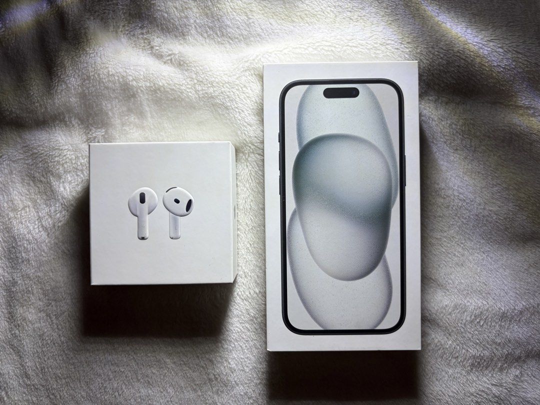 Apple iPhone 15 (Black) OPEN BOX (Category: iPhone 15 Series) located in Lemery. Submitted by tenjelojb (Listing ID 1471273613, Image 1). Description: Hi guys! I’m selling my brand new iPhone 15 and Apple AirPods 4 for less price. -Bought a day ago (October 28, 2026) at Presnet for ₱ 53,990 (Official receipt will be included). Apple AirPods 4 bought last September 23, 2026. -Quick specs: (for iPhone 15) 6.1-inch Super Retina XDR OLED Display, A16