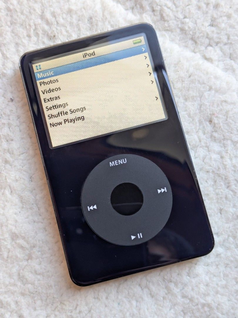 Apple iPod Video 5th Gen Black (30gb) (Category: Portable Music Players) located in Binmaley. Submitted by northpixel (Listing ID 1471120057, Image 2). Description: Apple iPod Video 5th Gen Black (30gb) Good condition (like new) Good battery life (15 hours playtime) Good hdd health (check picture) Can sync well on itunes With songs included (can add your playlist from streaming platform) Unit and cable only ✅5000 fixed ✅COD/Gcash payment ✅PM.