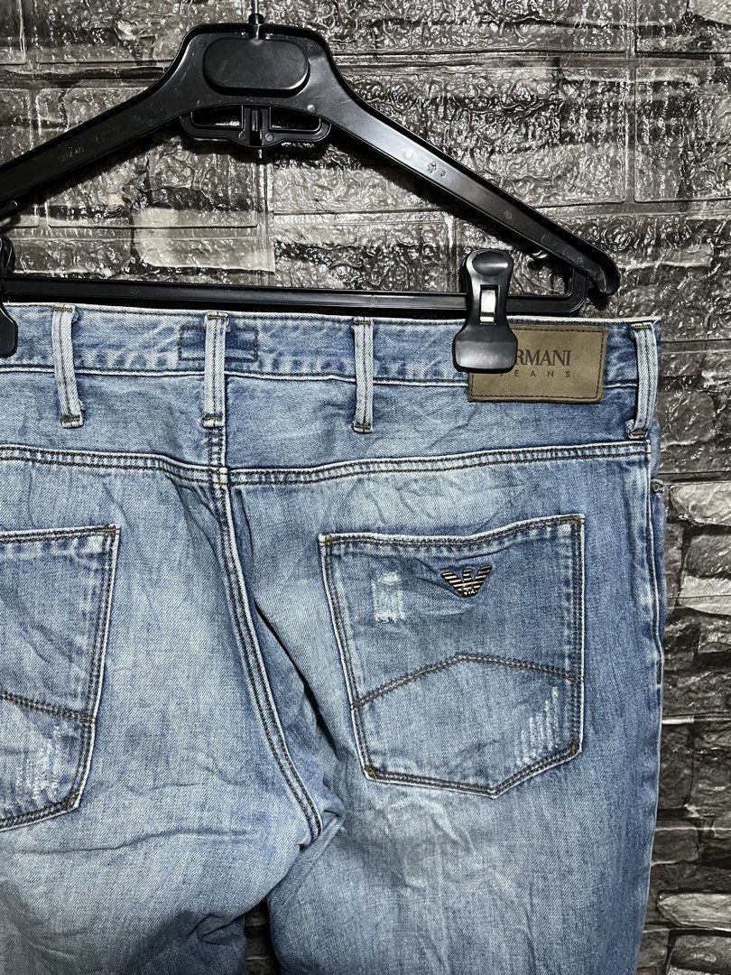 Armani Jeans Denim Pants (Category: Jeans) located in Manila. Submitted by flex_curation (Listing ID 1471139803, Image 3). Description: 34W 34L ON TAG 41L 7HEM IN VERY GOOD CONDITION BACOOR CAVITE LOC.